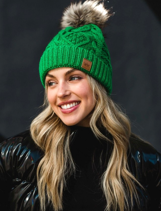 Pom Hat Bright Green