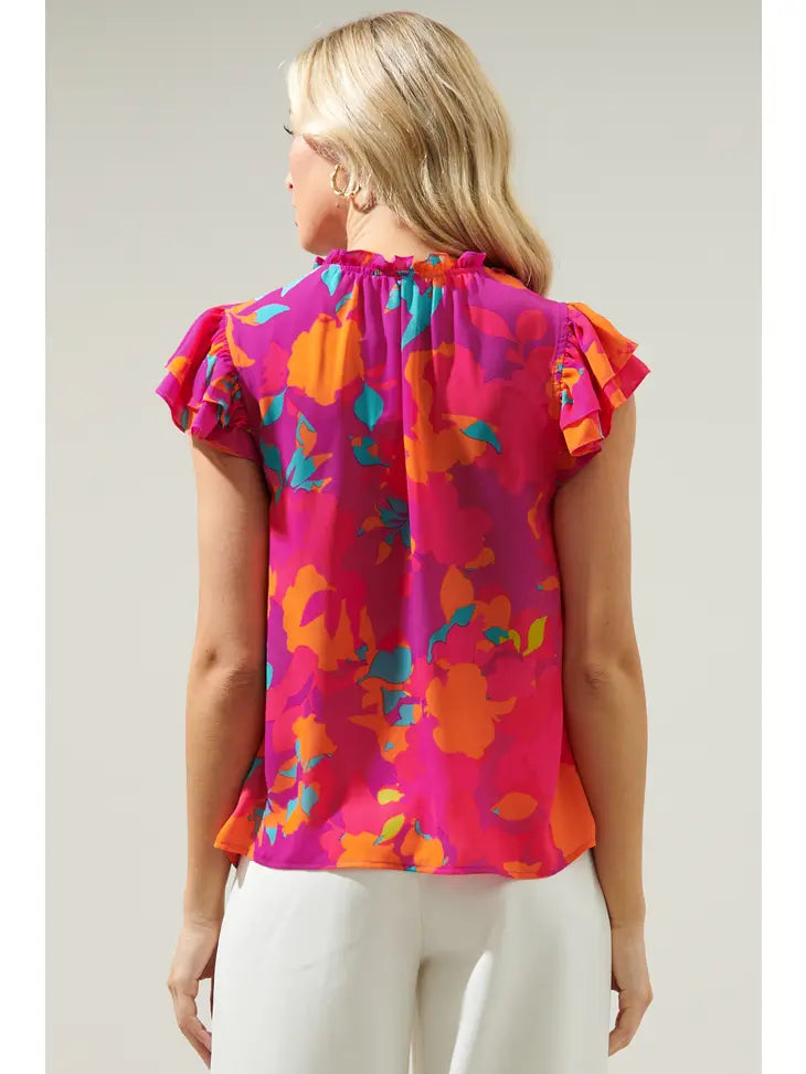 Mia Floral Top Multi