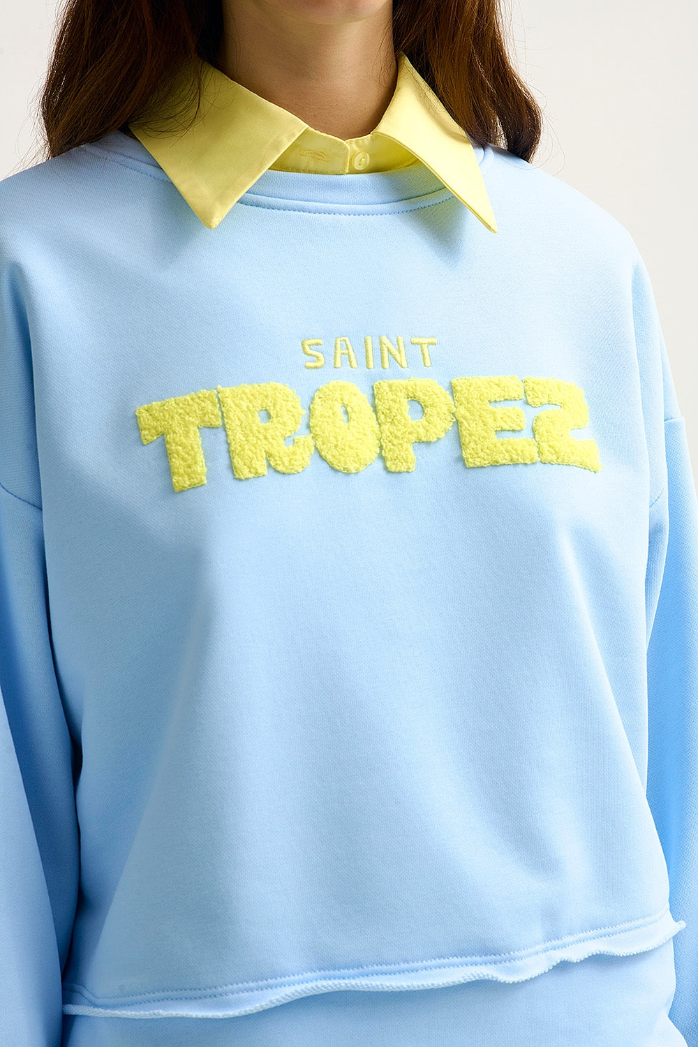 Saint Tropez Sweatshirt Baby Blue