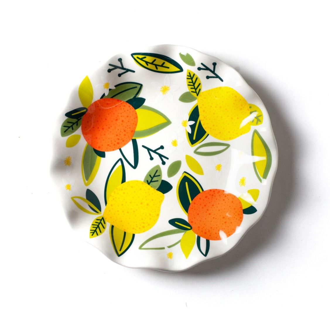 Citrus Lemon Ruffle Salad Plate by Coton Colors