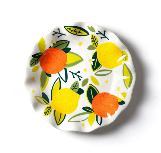 Citrus Lemon Ruffle Salad Plate by Coton Colors