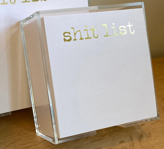 Notepad Paddie Gold Foil Shit List