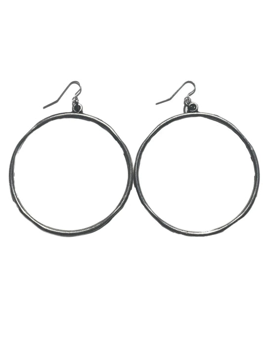 Boho Earrings Antique Silver