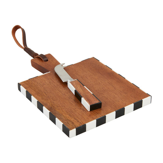 Mini Cutting Board Checkered Square