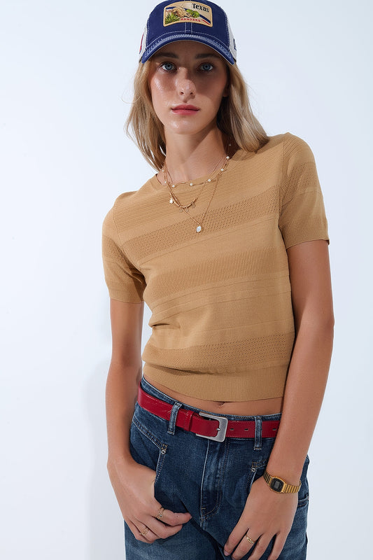 Elodie Top Camel
