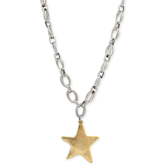 Star Necklace Two Tone