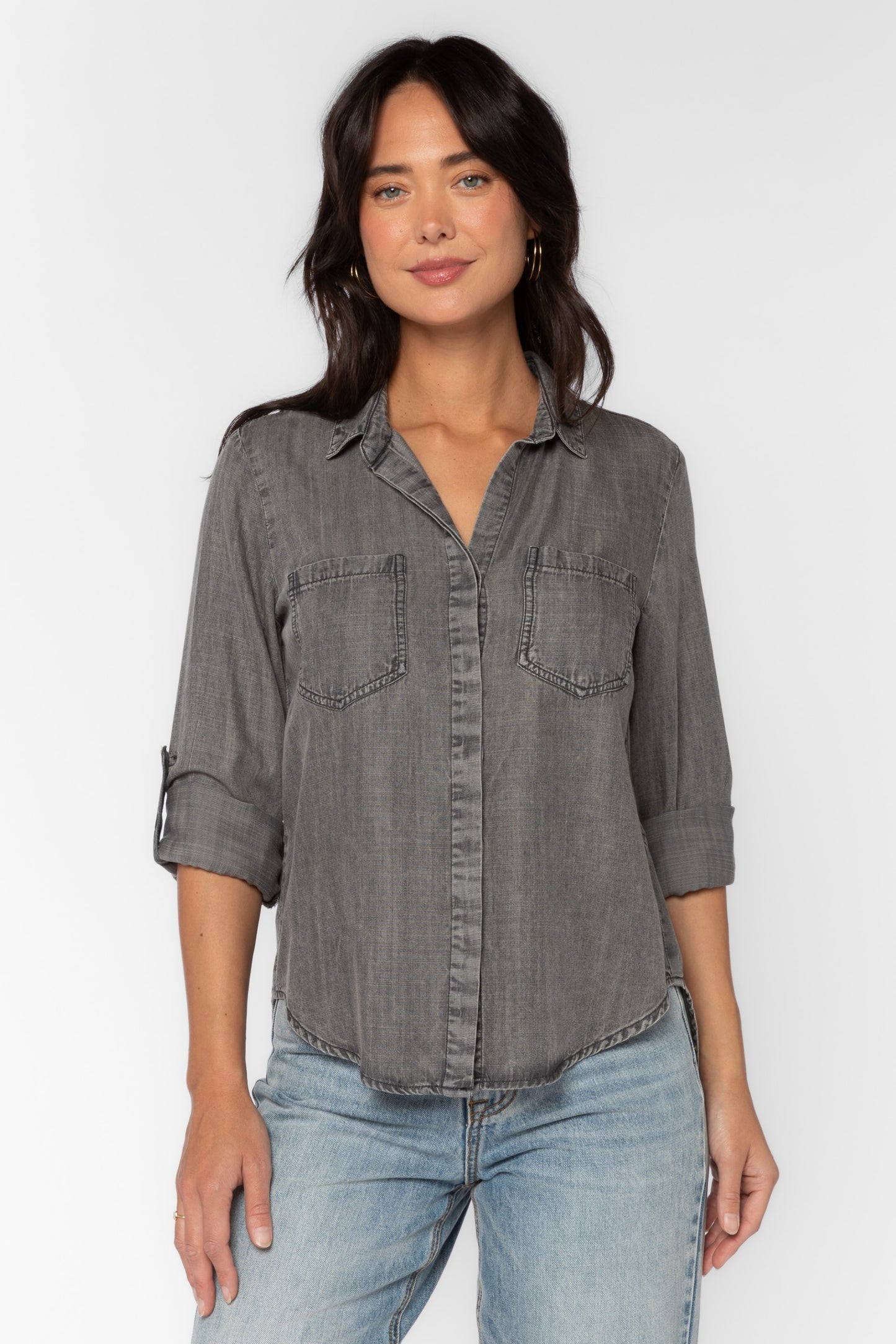 Riley Top Grey