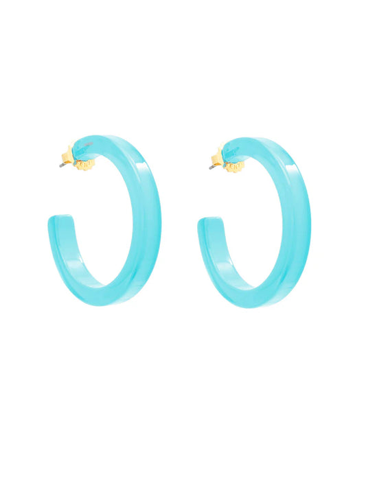 Makayla Hoop Earrings Turquoise