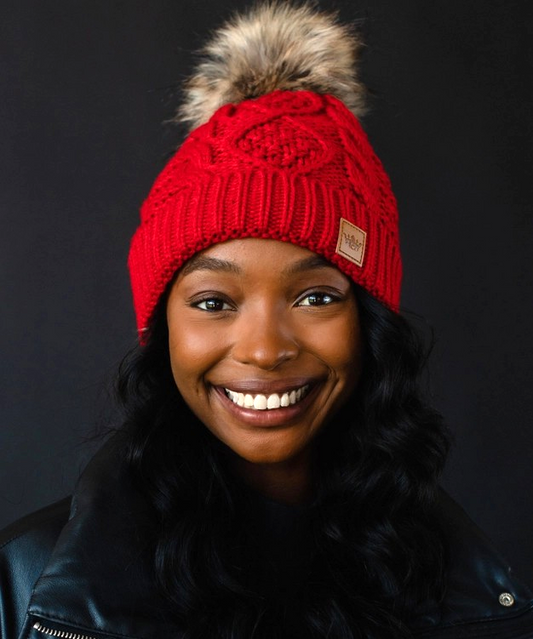 Pom Hat Red