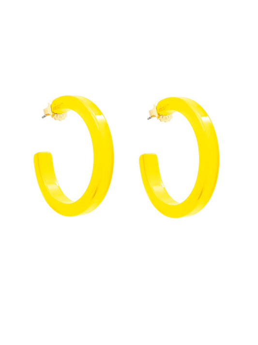 Makayla Hoop Earrings Yellow