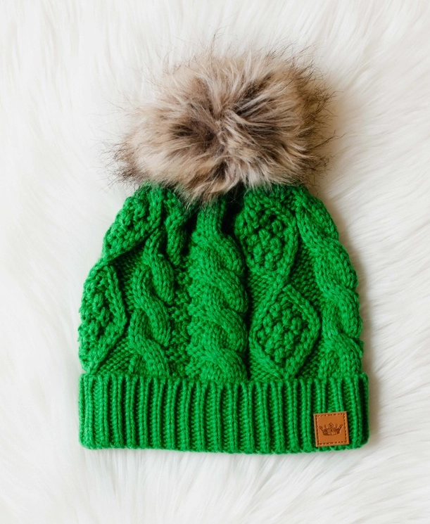 Pom Hat Bright Green